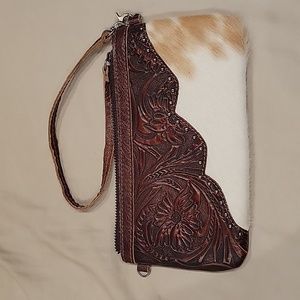 Genuine leather clutch